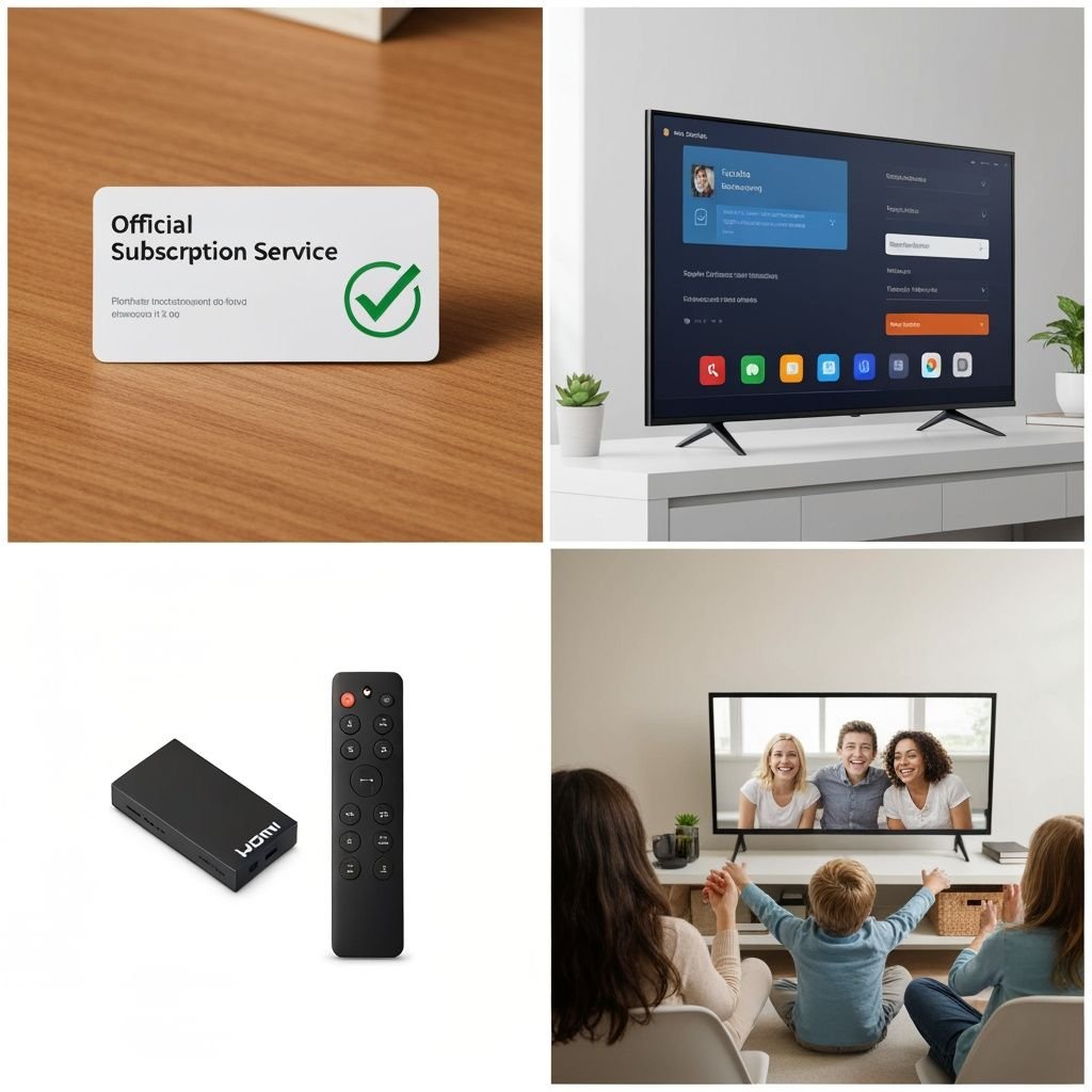 Quatre solutions légales : carte d'abonnement, interface streaming, boîtier HDMI et expérience famille.