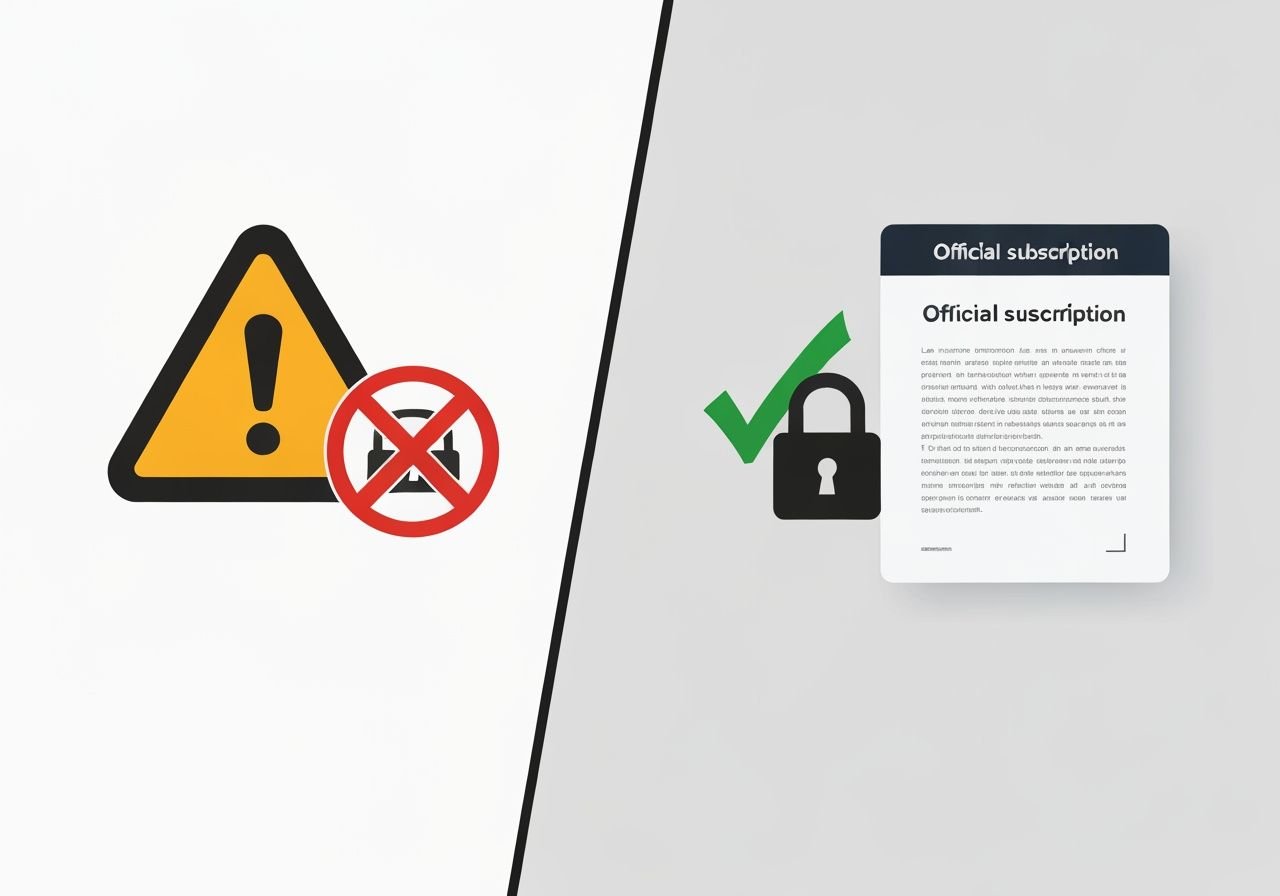 Comparaison visuelle entre streaming illégal et solutions légales sécurisées.