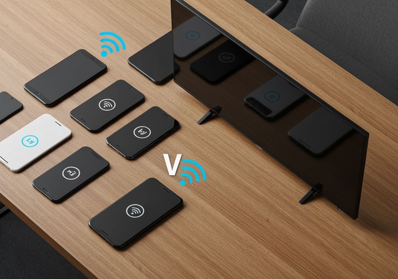 Comparaison de compatibilité entre appareils mobiles et téléviseur intelligent