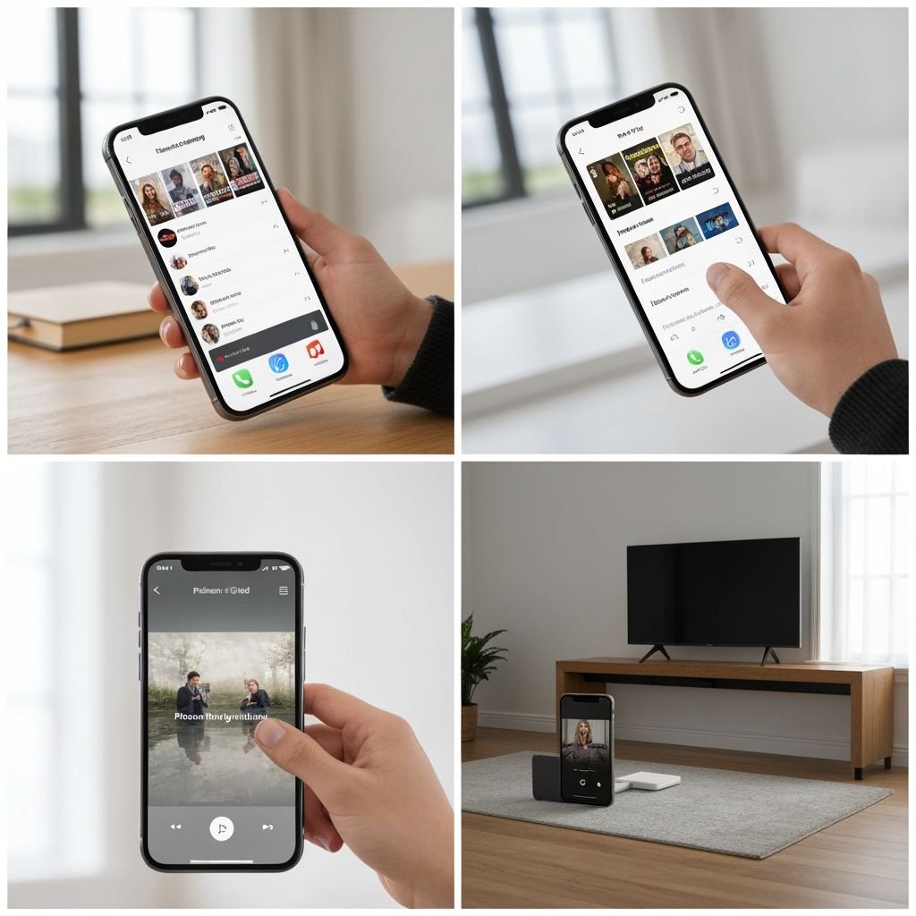 Quatre étapes : sélection de chaîne, guide TV, lecture vidéo et connexion à Smart TV