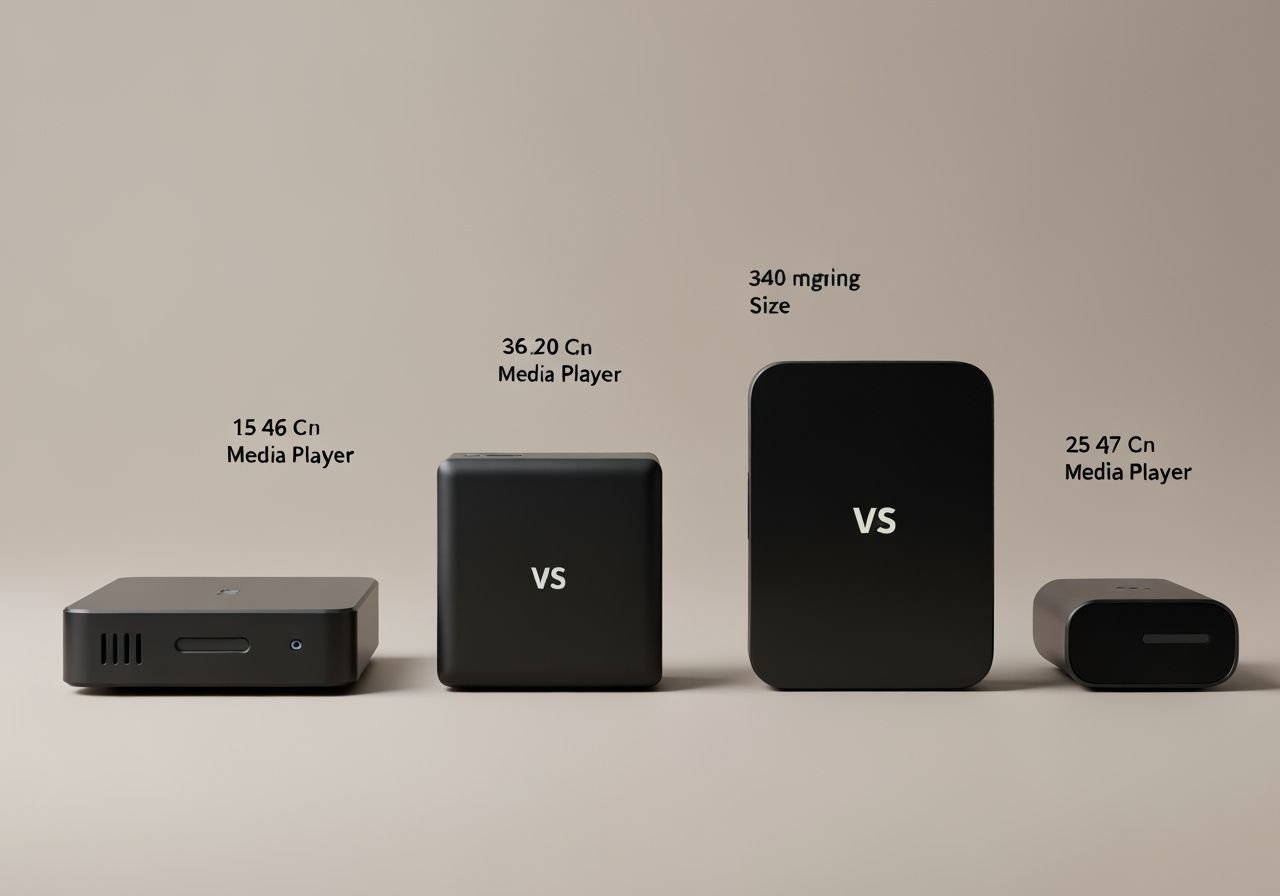 Trois modèles de boîtiers IPTV 4K différents avec spécifications techniques comparées