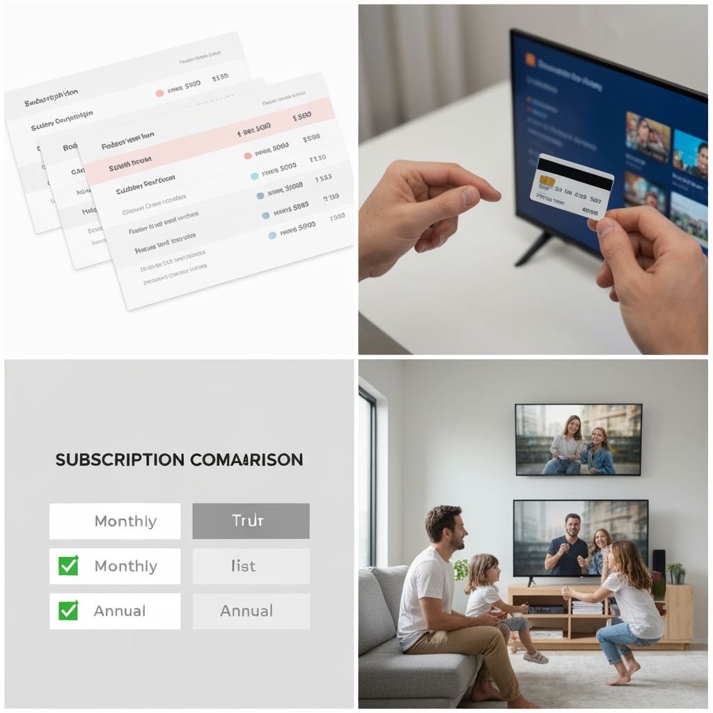 Comparaison visuelle des forfaits IPTV : plans tarifaires, durées et fonctionnalités