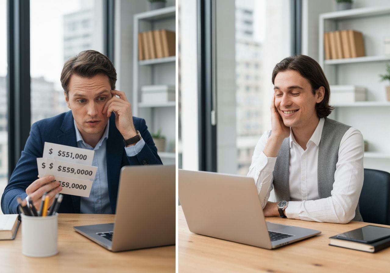 Avant/après : confusion face aux offres IPTV versus satisfaction après choix d'abonnement