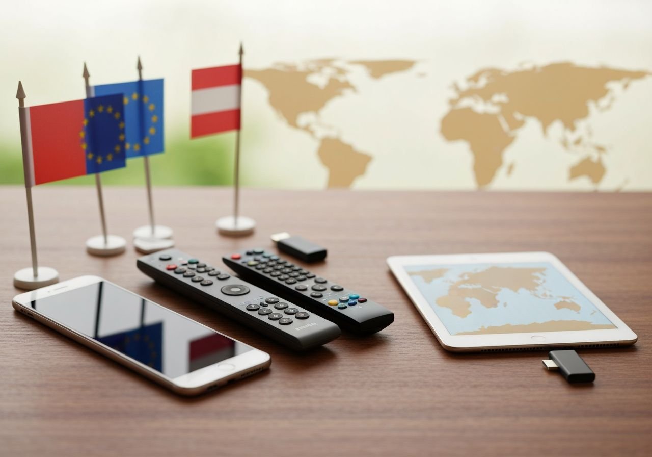 Configuration d'appareils pour accéder aux chaînes européennes : télécommande, smartphone et boîtier streaming
