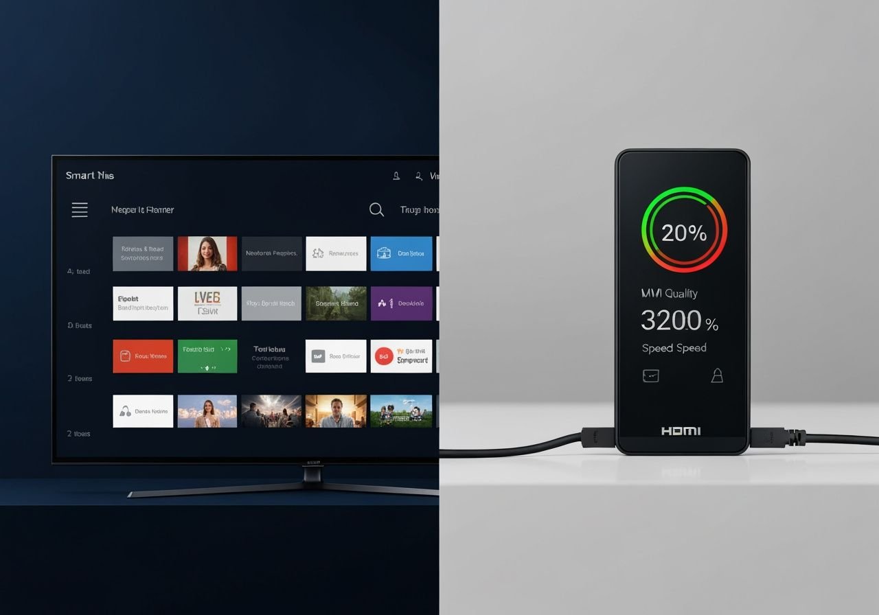 Comparaison visuelle de deux configurations de streaming IPTV sécurisé et stable