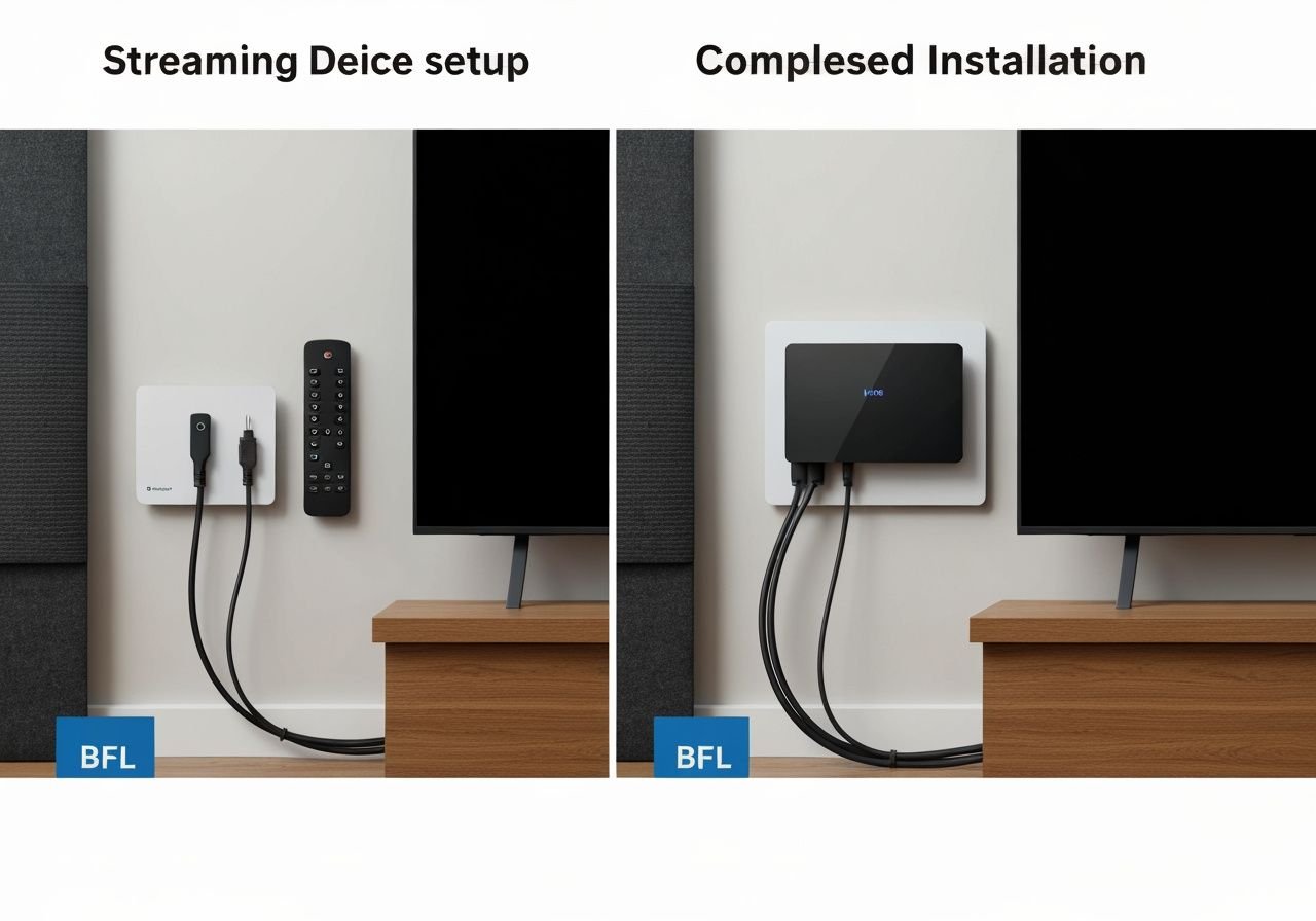 Avant/après installation : câblage visible versus configuration discrète et organisée derrière la TV