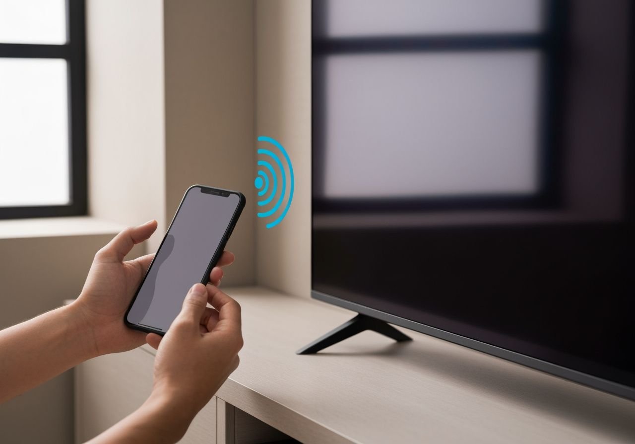 Appairage d'un smartphone avec un téléviseur intelligent pour configurer une application de streaming