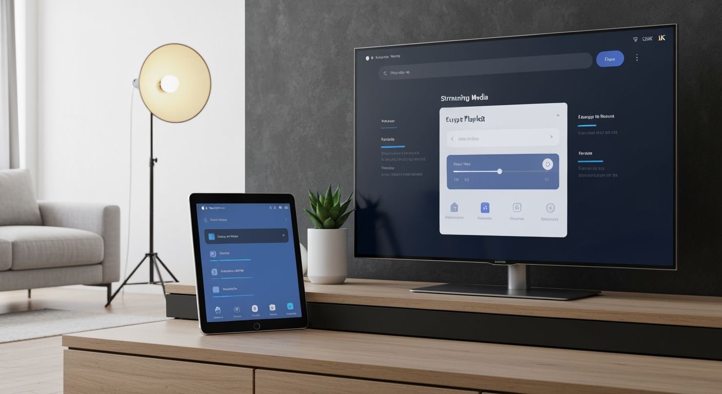 Configuration d'une application de lecture IPTV sur tablette et téléviseur intelligent