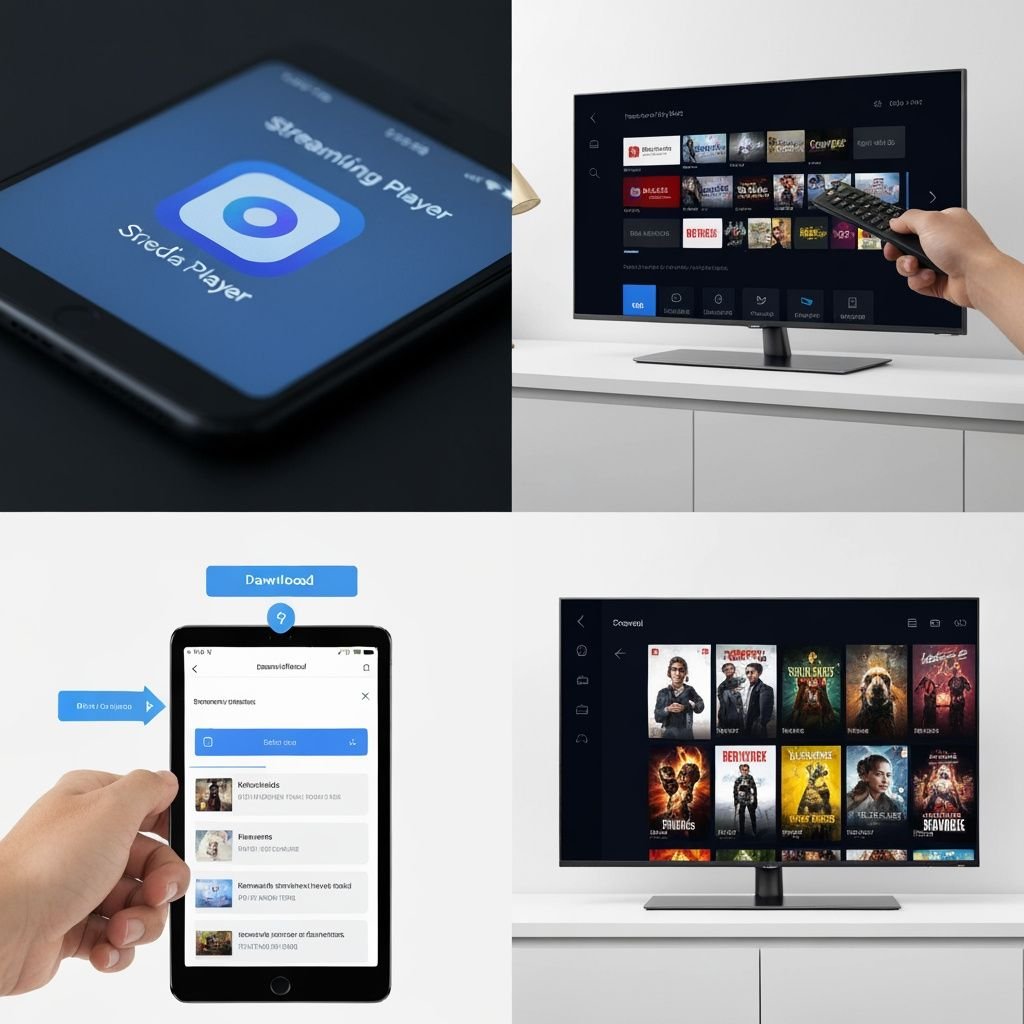 Guide d'installation en quatre étapes : application, télécommande, configuration et bibliothèque de contenu