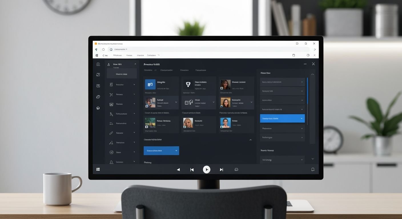 Interface du lecteur IPTV Smarters Pro sur écran Windows PC avec guide des chaînes