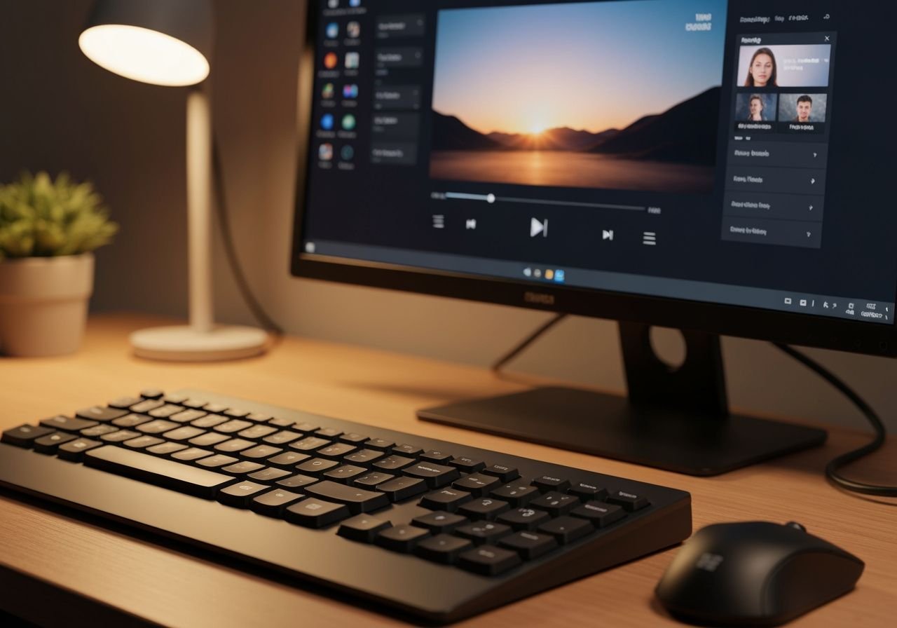 Configuration de lecteur IPTV sur ordinateur Windows avec clavier et souris