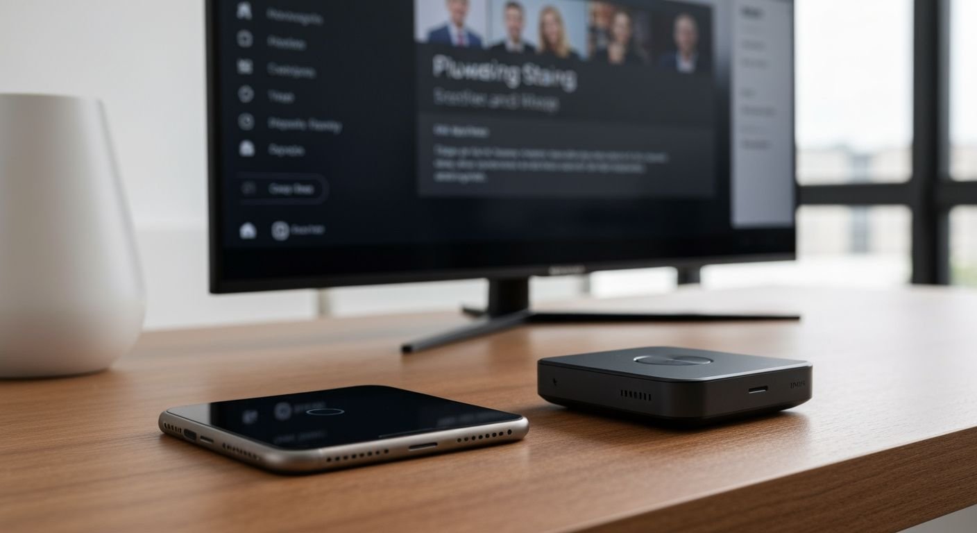 Configuration IPTV sur Smart TV et appareil portable pour regarder la télévision en streaming.
