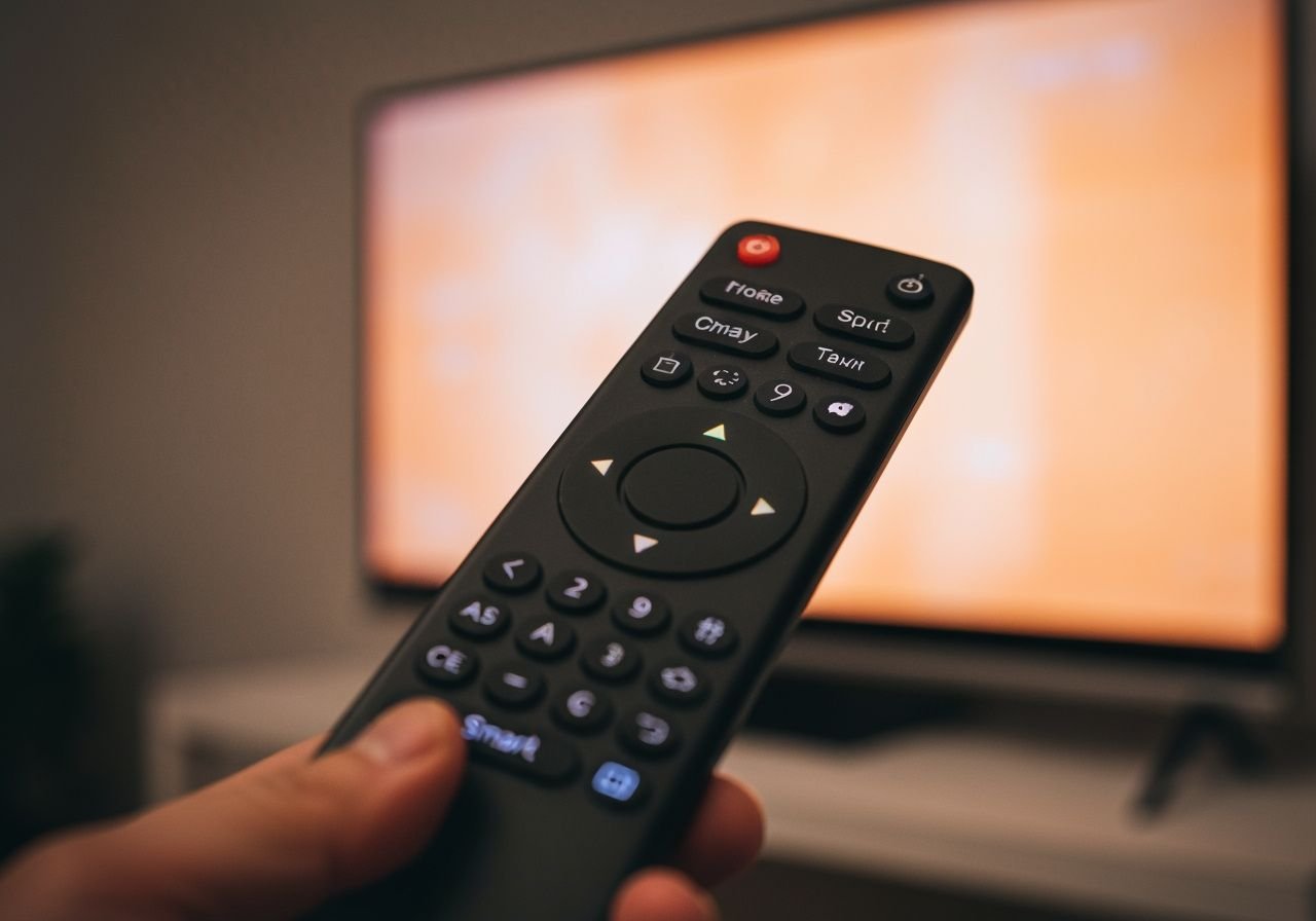 Télécommande de Smart TV avec boutons de navigation pour installer des applications