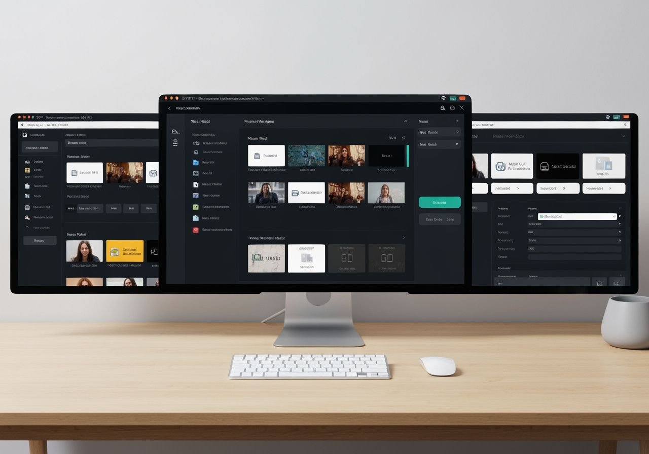 Comparaison de trois applications lecteur IPTV M3U pour Windows avec interfaces différentes