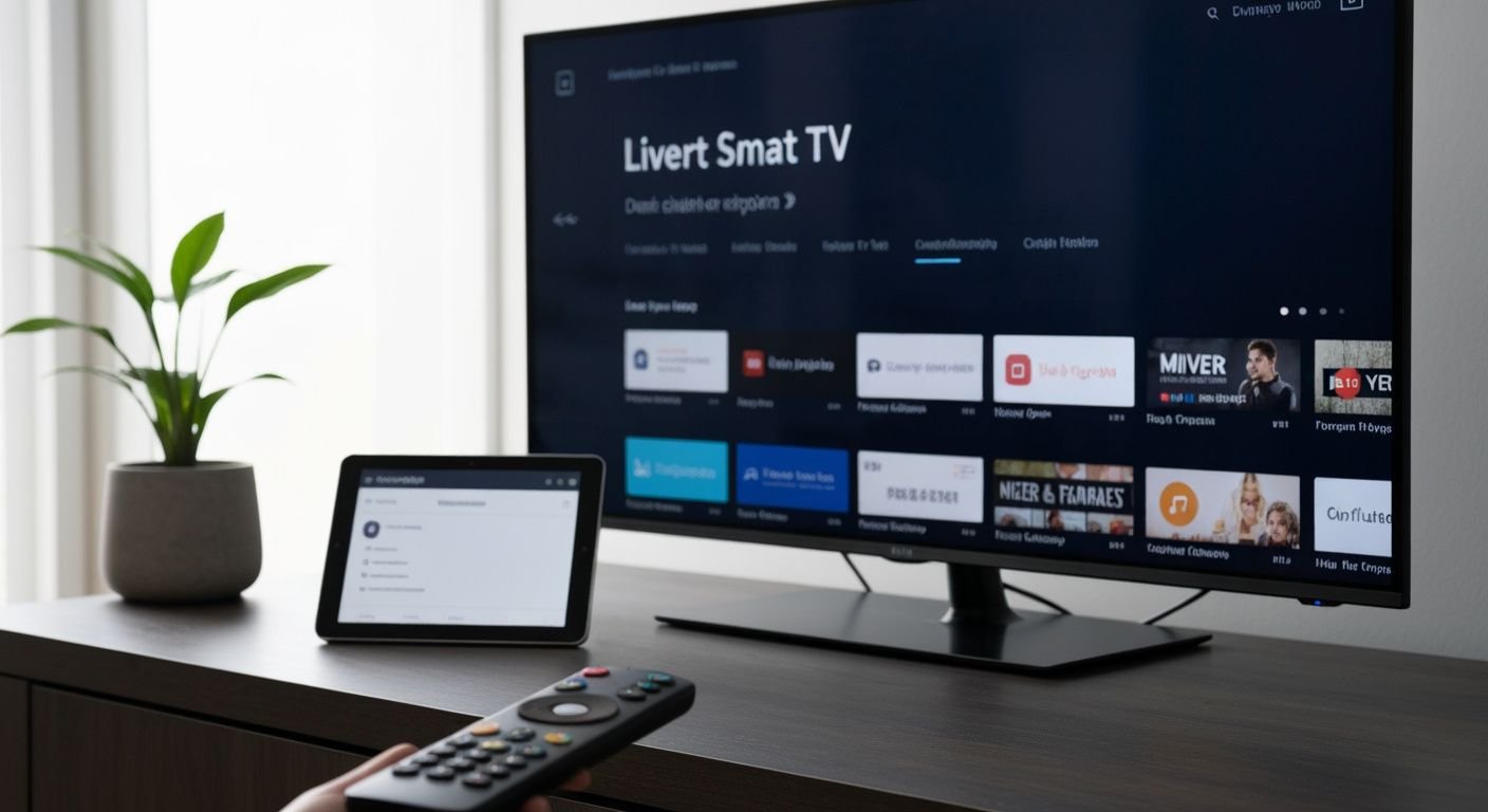 Configuration d'un lecteur IPTV Pro sur Smart TV avec télécommande et paramètres visibles