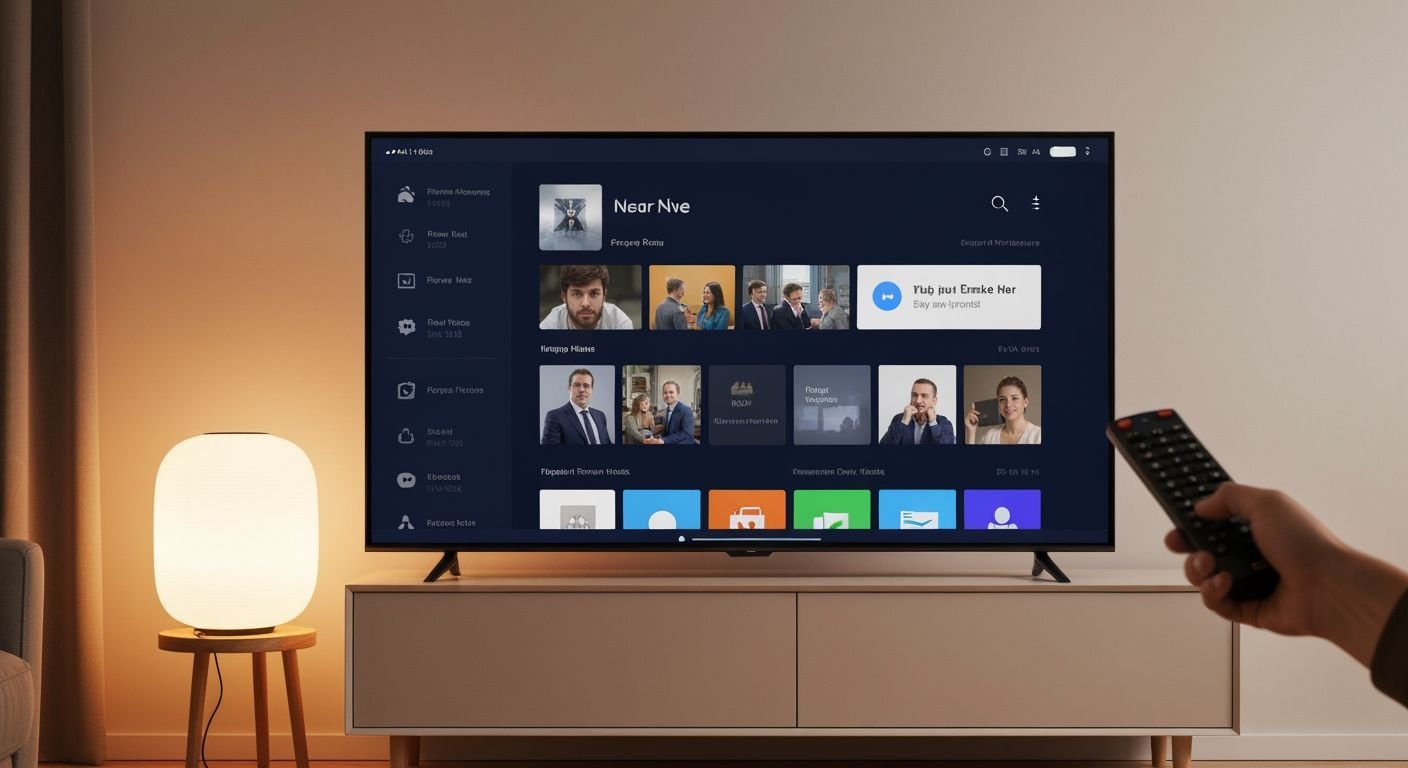 Installation d'une application lecteur IPTV sur un téléviseur moderne avec interface de streaming