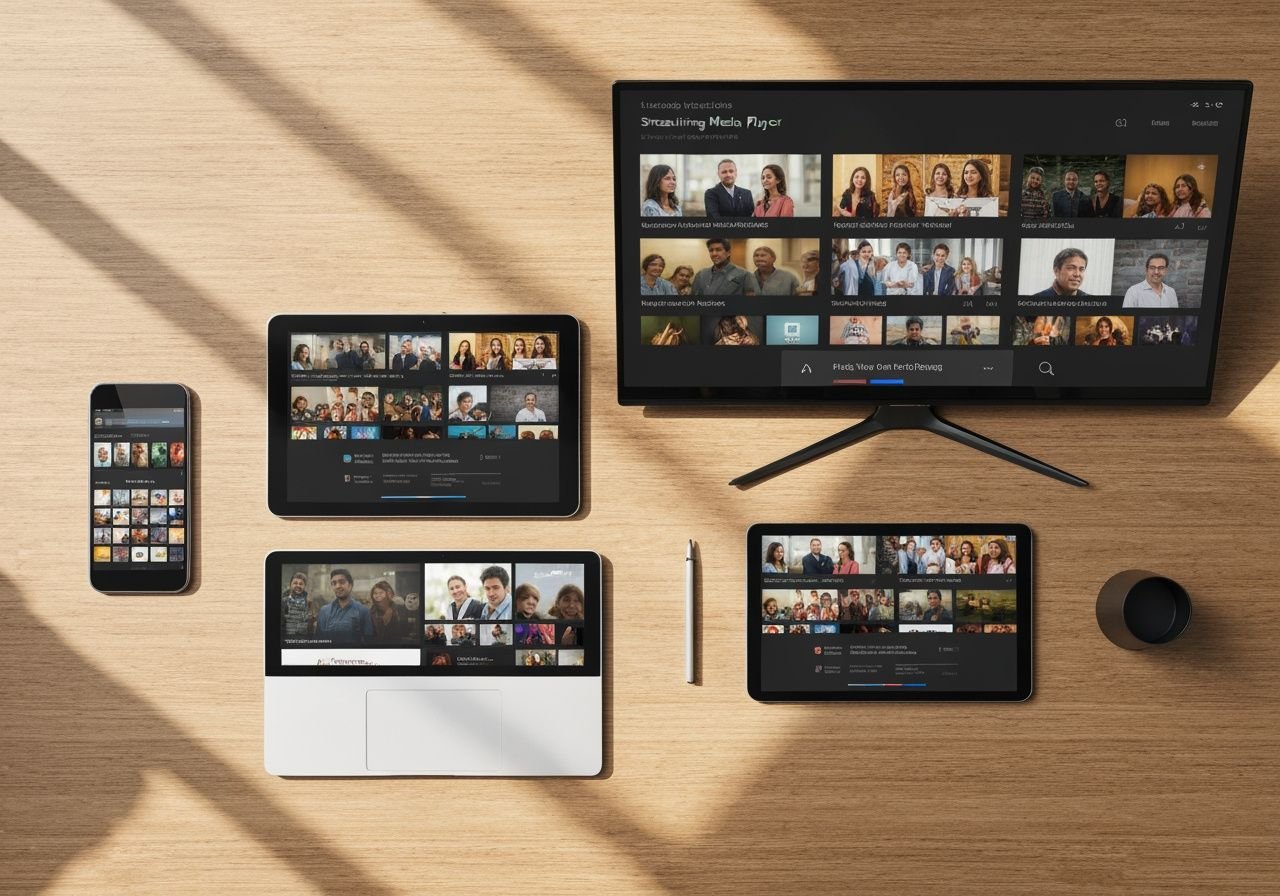 Compatibilité multi-appareils : smartphone, tablette, ordinateur et Smart TV synchronisés