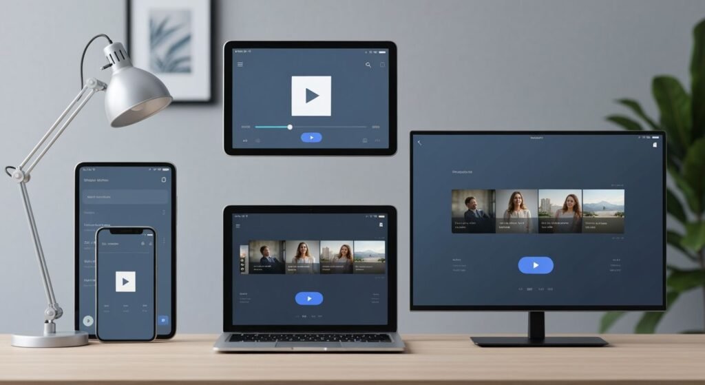 Comparaison de lecteurs IPTV sur smartphone, tablette, ordinateur et Smart TV