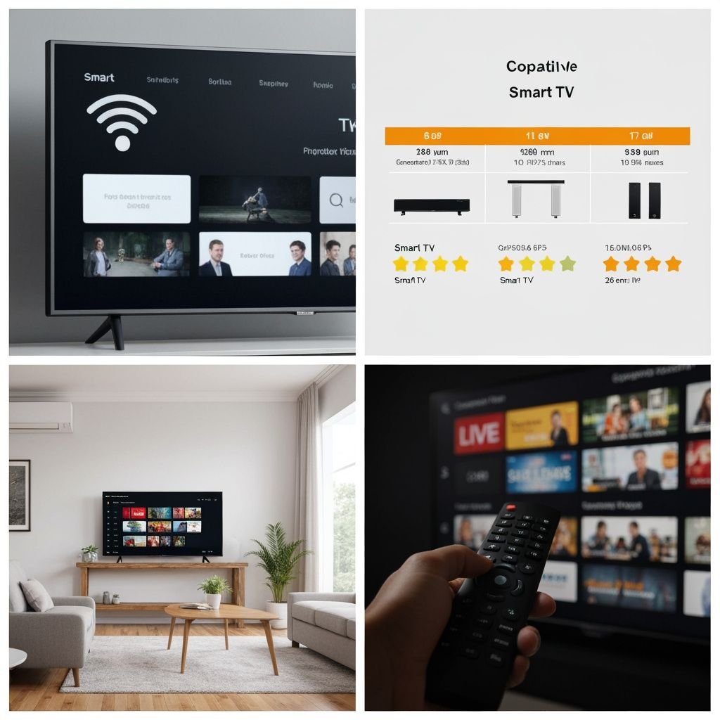 Grille comparatif : Smart TV WiFi, spécifications, installation et interfaces de streaming