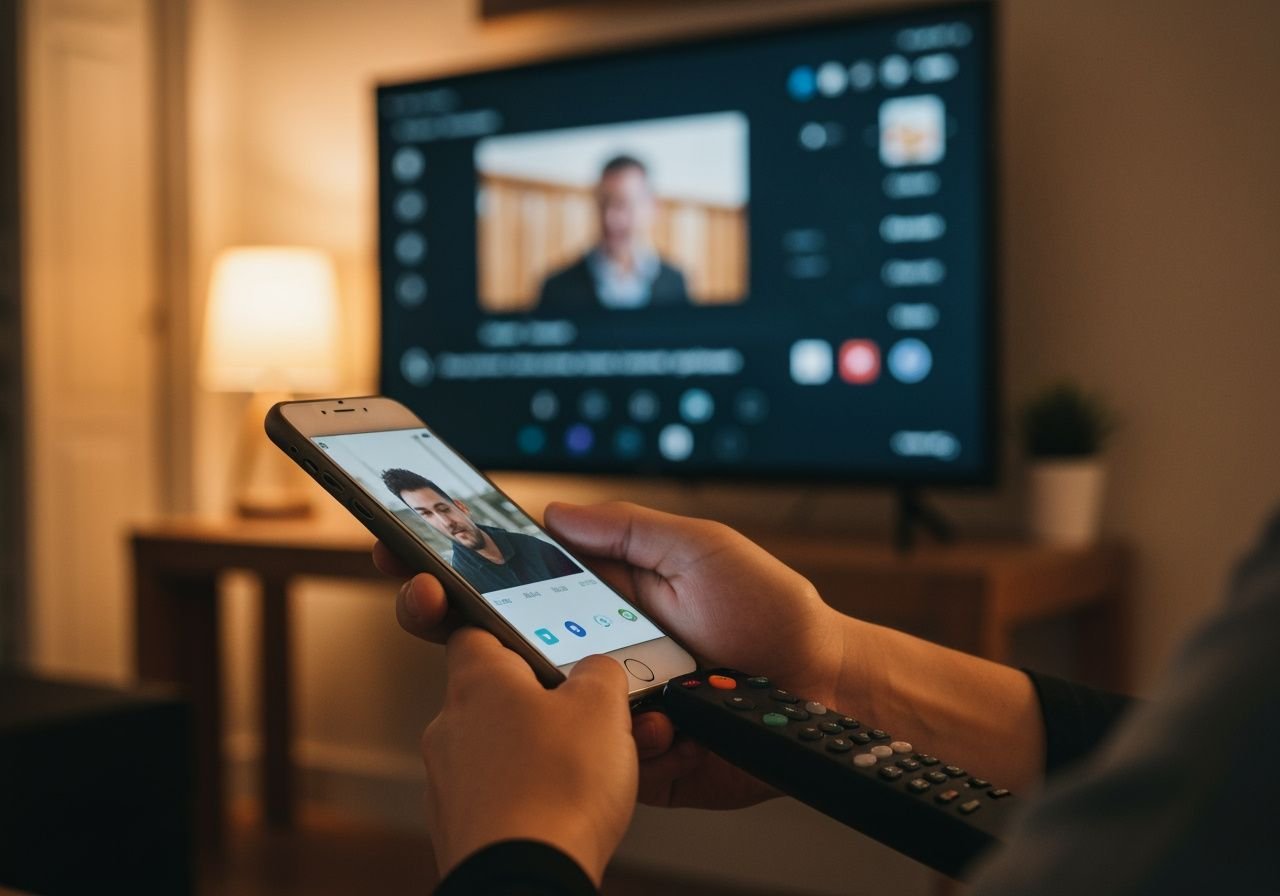 Utilisation intuitive d'une application IPTV sur smartphone et Smart TV à domicile