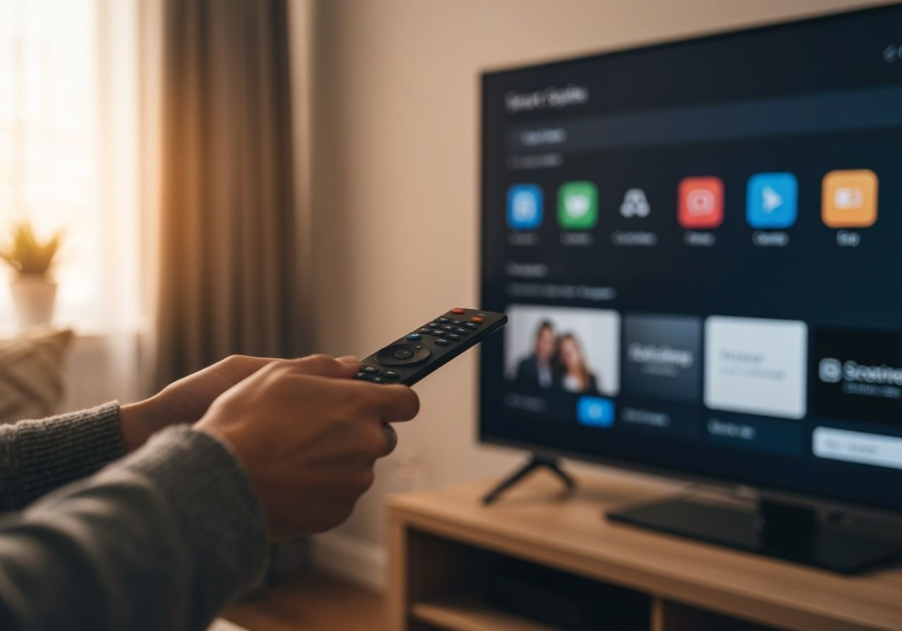 Utilisation intuitive d'une télécommande pour accéder aux services de streaming sur Smart TV