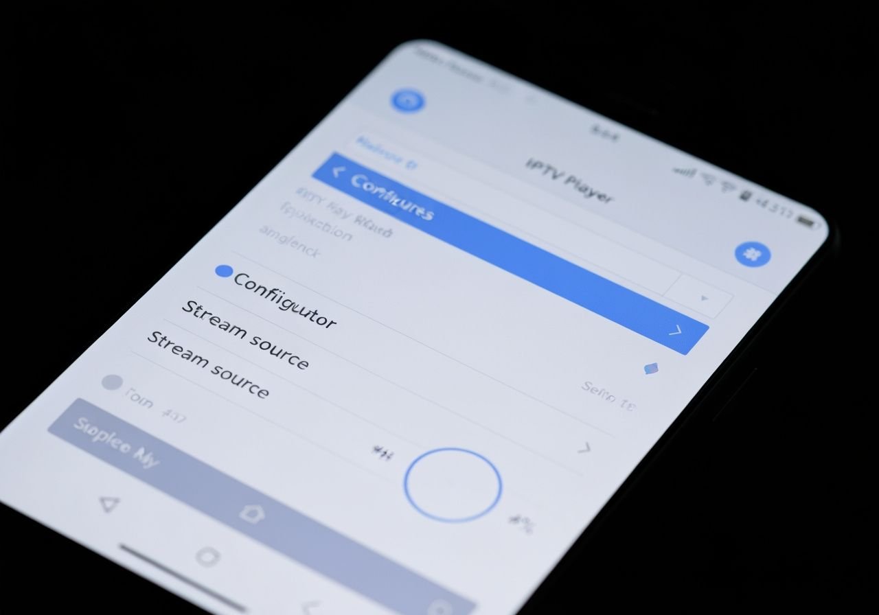 Paramètres et configuration d'une application lecteur IPTV sur smartphone