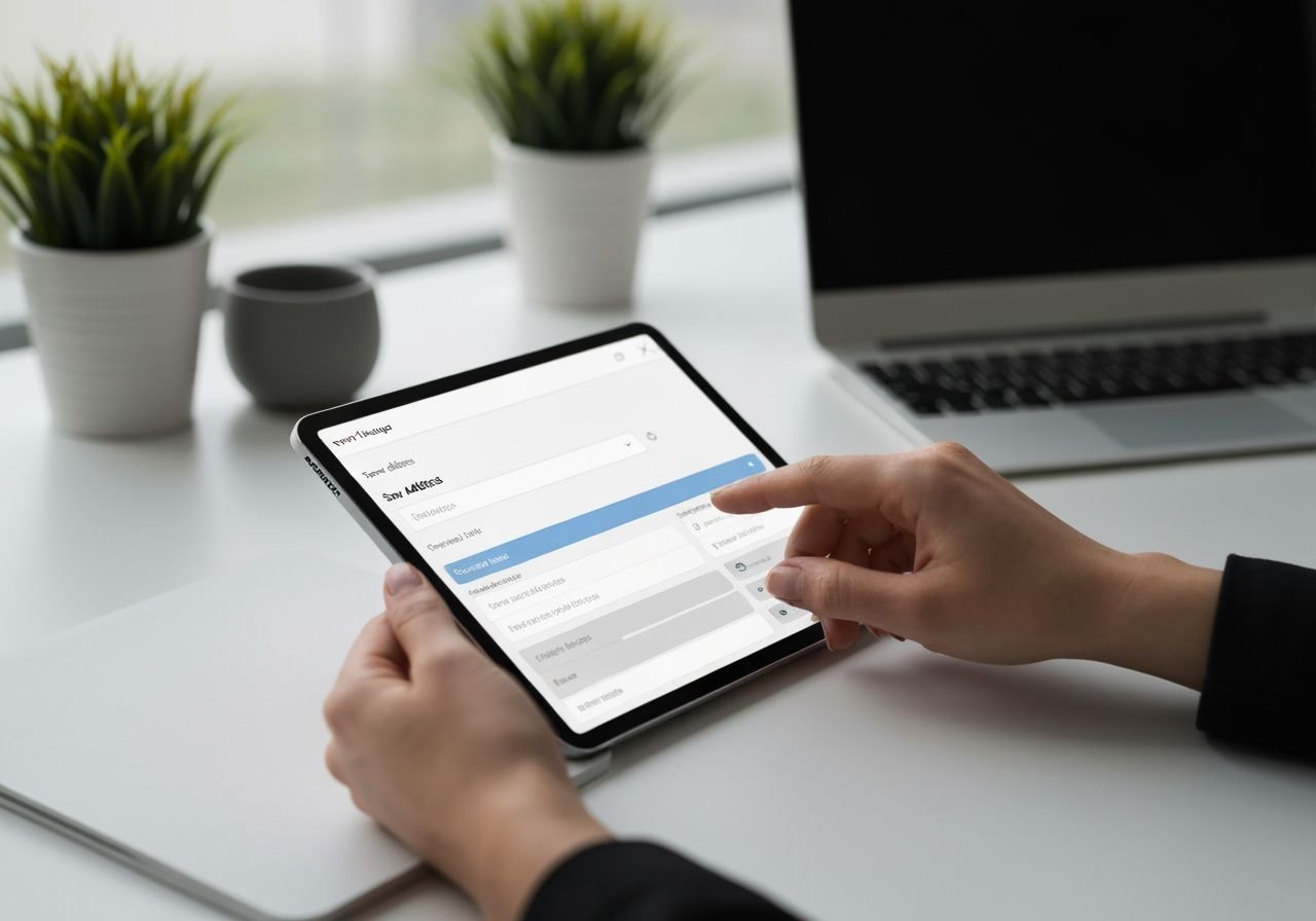 Configuration des paramètres d'une application IPTV sur tablette avec saisie d'adresse serveur